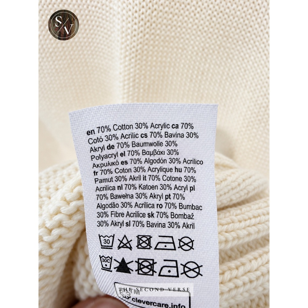 Primark Womens Large Cream Oversized Crewneck Sweater Minimalist Slouchy - Picture 7 of 9